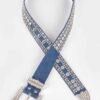 Rhinestone Studded Multi-Metal Belt with Silver Buckles