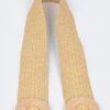 Faux Straw Elastic Belt with Double Circle Buckles