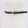 Triangle Buckle Slim Waist Belt – Smooth Polyurethane