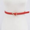 Triangle Buckle Slim Waist Belt – Smooth Polyurethane