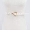 Triangle Buckle Slim Waist Belt – Smooth Polyurethane
