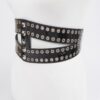 Corset Stretch Belt with Eyelets – 5″ Wide Black