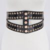 Corset Stretch Belt with Eyelets – 5″ Wide Black