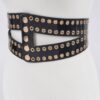 Corset Stretch Belt with Eyelets – 5″ Wide Black