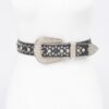 Rhinestone-Studded PU Belt – 1.4″ Wide, 45″ Long