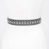 Rhinestone-Studded PU Belt – 1.4″ Wide, 45″ Long