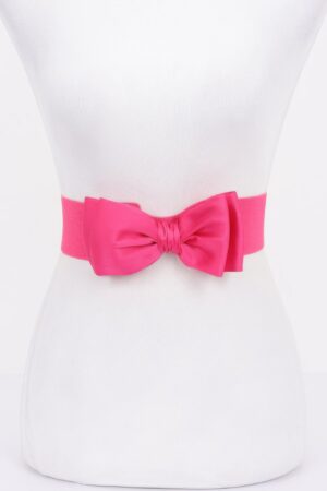 Bowknot Elastic Waist Belt – Slim Bow Accent