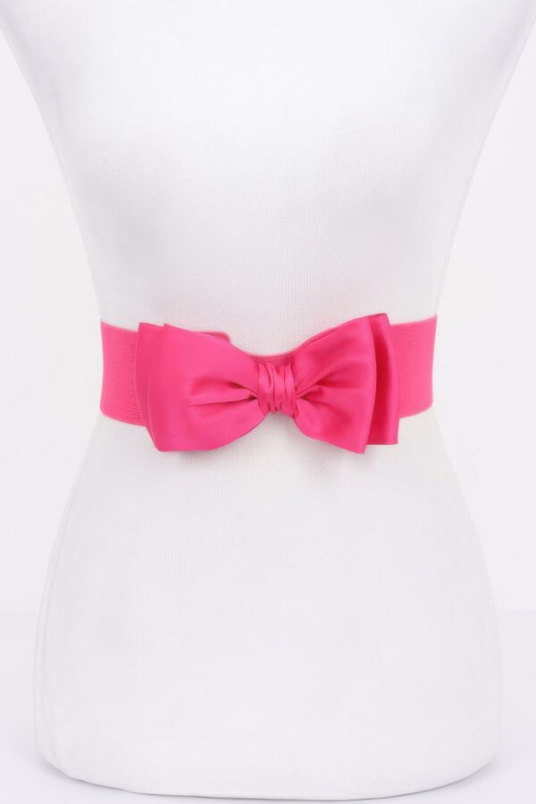 Bowknot Elastic Waist Belt – Slim Bow Accent