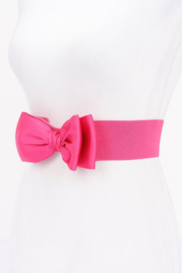 Bowknot Elastic Waist Belt – Slim Bow Accent