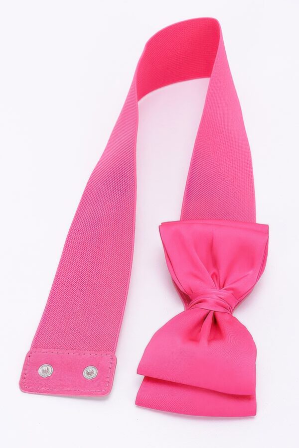 Bowknot Elastic Waist Belt – Slim Bow Accent