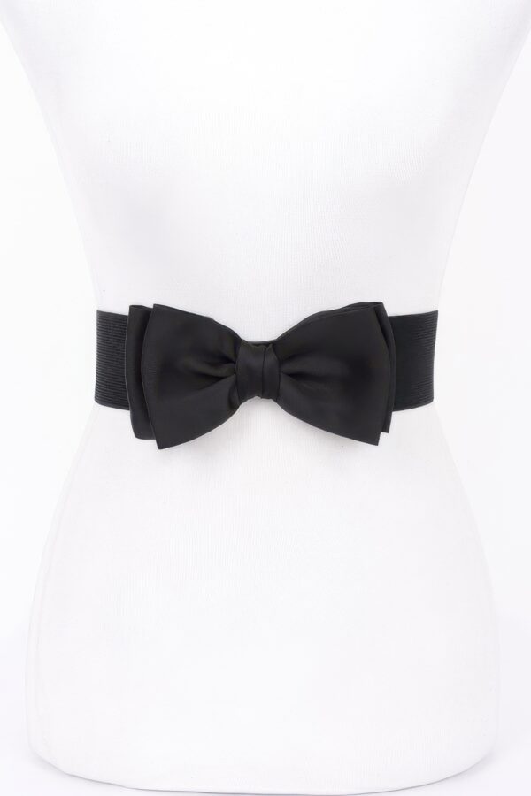 Bowknot Elastic Waist Belt – Slim Bow Accent