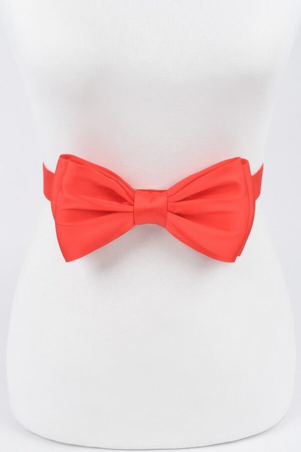 Bowknot Elastic Waist Belt – Slim Bow Accent