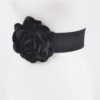 Sculpted Flower Belt – Elastic PU Waist Cincher
