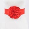 Sculpted Flower Belt – Elastic PU Waist Cincher