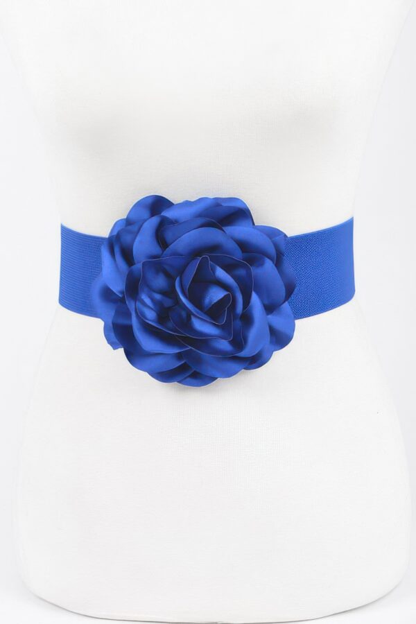 Sculpted Flower Belt – Elastic PU Waist Cincher