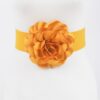 Sculpted Flower Belt – Elastic PU Waist Cincher