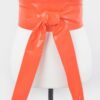 Faux Leather Wrap Belt – Wide 4″ Tie-Up (Polyurethane)