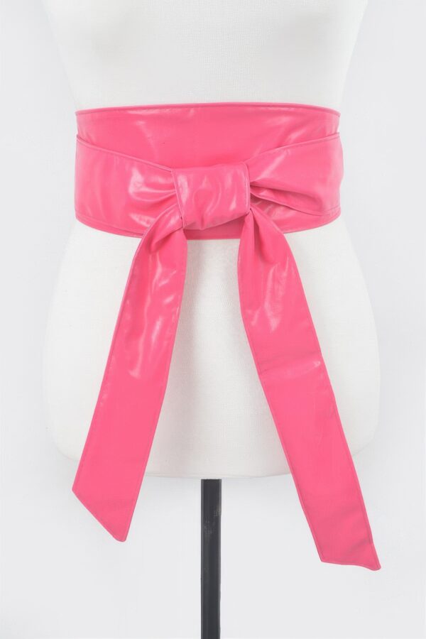 Faux Leather Wrap Belt – Wide 4″ Tie-Up (Polyurethane)