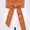 Faux Leather Wrap Belt – Wide 4″ Tie-Up (Polyurethane)