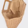 Woven Faux Straw Tote Bag with Wood Handles