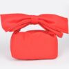 Nylon Bow-Handle Clutch Bag with Statement Bow