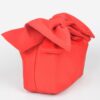 Nylon Bow-Handle Clutch Bag with Statement Bow