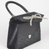 Rhinestone Ribbon Top Handle Evening Bag