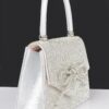 Rhinestone Ribbon Top Handle Evening Bag