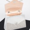 Rhinestone Ribbon Top Handle Evening Bag
