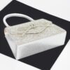 Rhinestone Ribbon Top Handle Evening Bag
