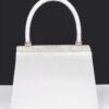 Rhinestone Ribbon Top Handle Evening Bag