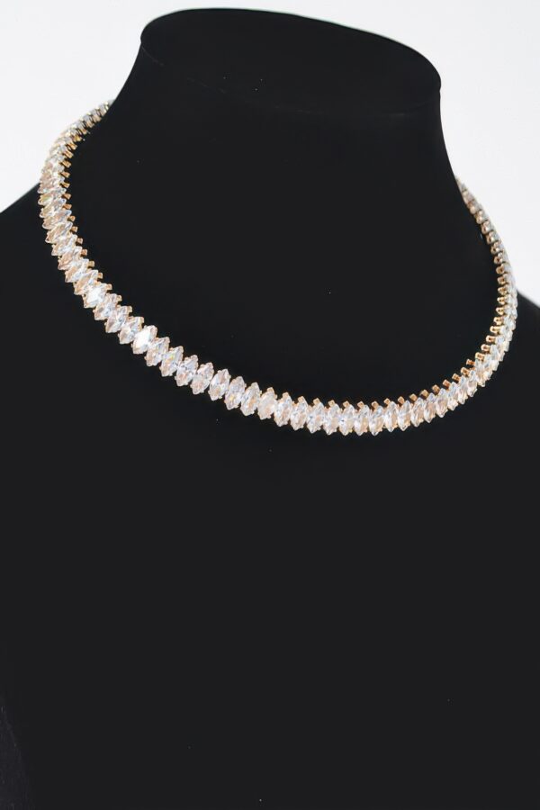 Cubic Zirconia Choker – 14″ Radiant Necklace