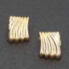 Gold-Plated Sculptural Wavy Earrings with Sterling Posts