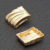 Gold-Plated Sculptural Wavy Earrings with Sterling Posts