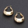 Midnight Vintage Gold Hoop Earrings – Polished Metal