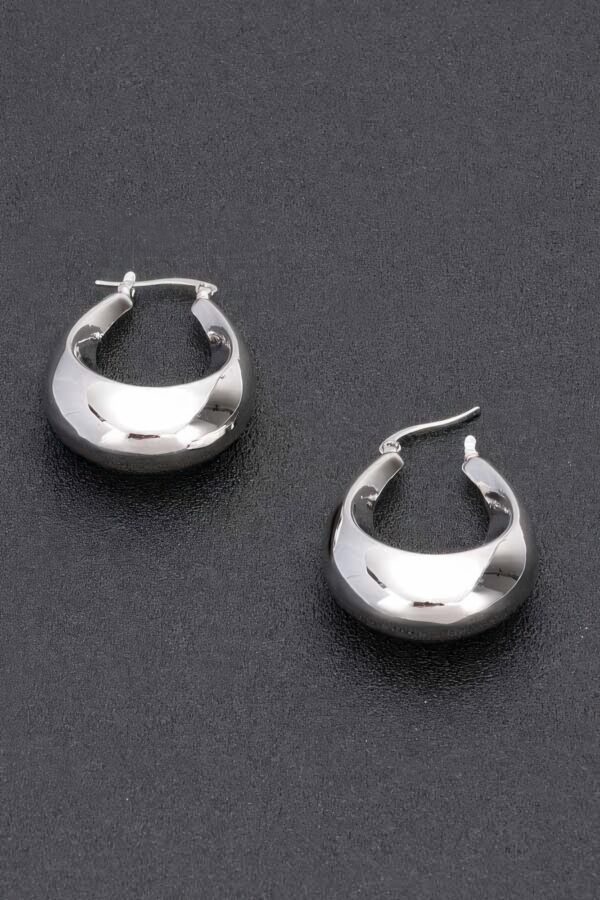 Midnight Vintage Gold Hoop Earrings – Polished Metal