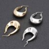 Midnight Vintage Gold Hoop Earrings – Polished Metal