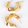 Gold and Silver Plated Symmetrical Metal Earrings