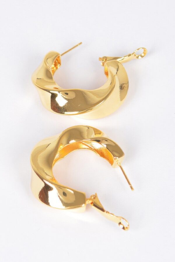Gold and Silver Plated Symmetrical Metal Earrings