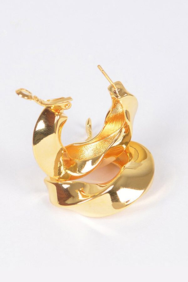 Gold and Silver Plated Symmetrical Metal Earrings