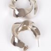 Gold and Silver Plated Symmetrical Metal Earrings