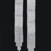 Rhinestone Fringe Drop Earrings – Cascading Sparkle