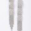 Rhinestone Fringe Drop Earrings – Cascading Sparkle