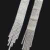 Rhinestone Fringe Drop Earrings – Cascading Sparkle