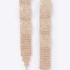 Rhinestone Fringe Drop Earrings – Cascading Sparkle