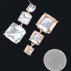 Rhinestone Dangle Earrings – Square-Cut Crystal Drop