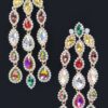 Rhinestone Fringe Earrings – Elongated Sparkle Drop