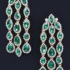 Rhinestone Fringe Earrings – Elongated Sparkle Drop