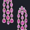 Rhinestone Fringe Earrings – Elongated Sparkle Drop