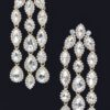Rhinestone Fringe Earrings – Elongated Sparkle Drop